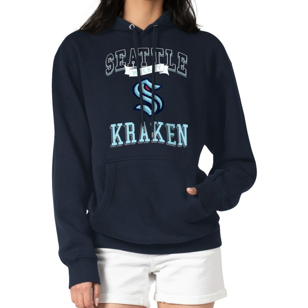 Seattle Kraken G-III 4Her by Carl Banks Women's Team Logo Tri-Blend Fleece Pullover Hoodie - Deep Sea Blue | NHL sale