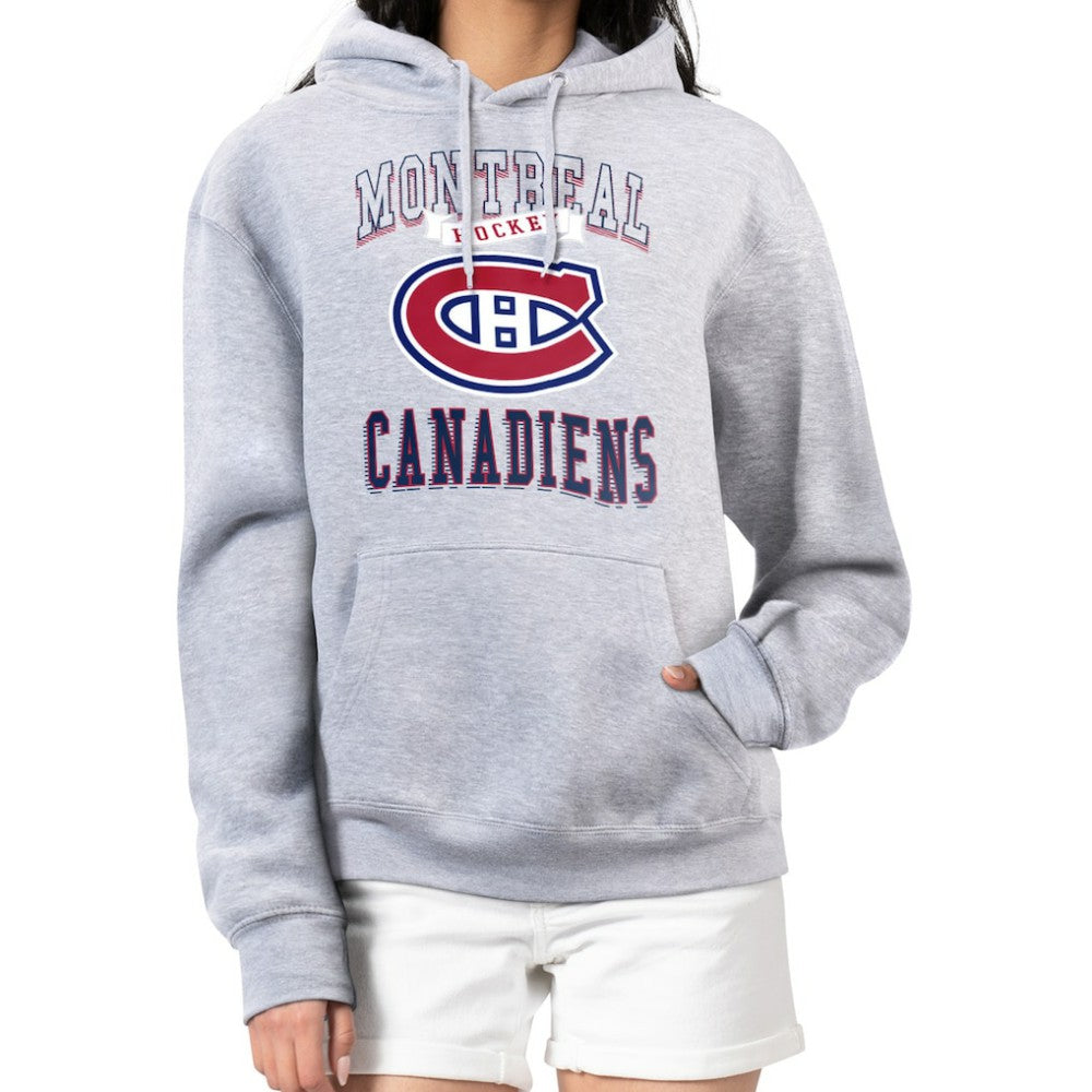 Montreal Canadiens G-III 4Her by Carl Banks Women's Team Logo Tri-Blend Fleece Pullover Hoodie - Heather Gray | NHL near me