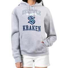 Seattle Kraken G-III 4Her by Carl Banks Women's Team Logo Tri-Blend Fleece Pullover Hoodie - Heather Gray | NHL near me