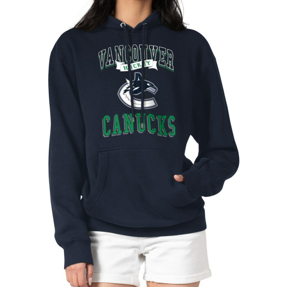 Vancouver Canucks G-III 4Her by Carl Banks Women's Team Logo Tri-Blend Fleece Pullover Hoodie - Navy | NHL online