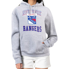 New York Rangers G-III 4Her by Carl Banks Women's Team Logo Tri-Blend Fleece Pullover Hoodie - Heather Gray | NHL on sale