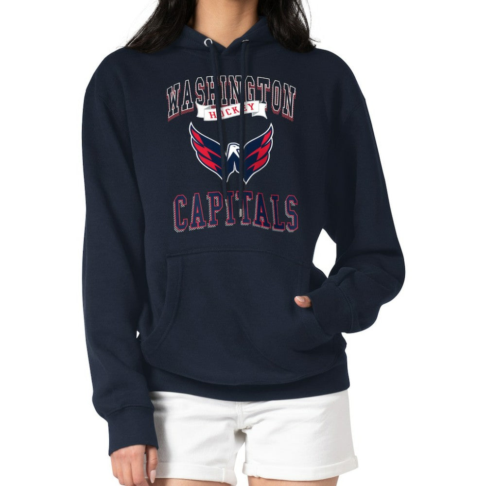 Washington Capitals G-III 4Her by Carl Banks Women's Team Logo Tri-Blend Fleece Pullover Hoodie - Navy | NHL Lifestyle