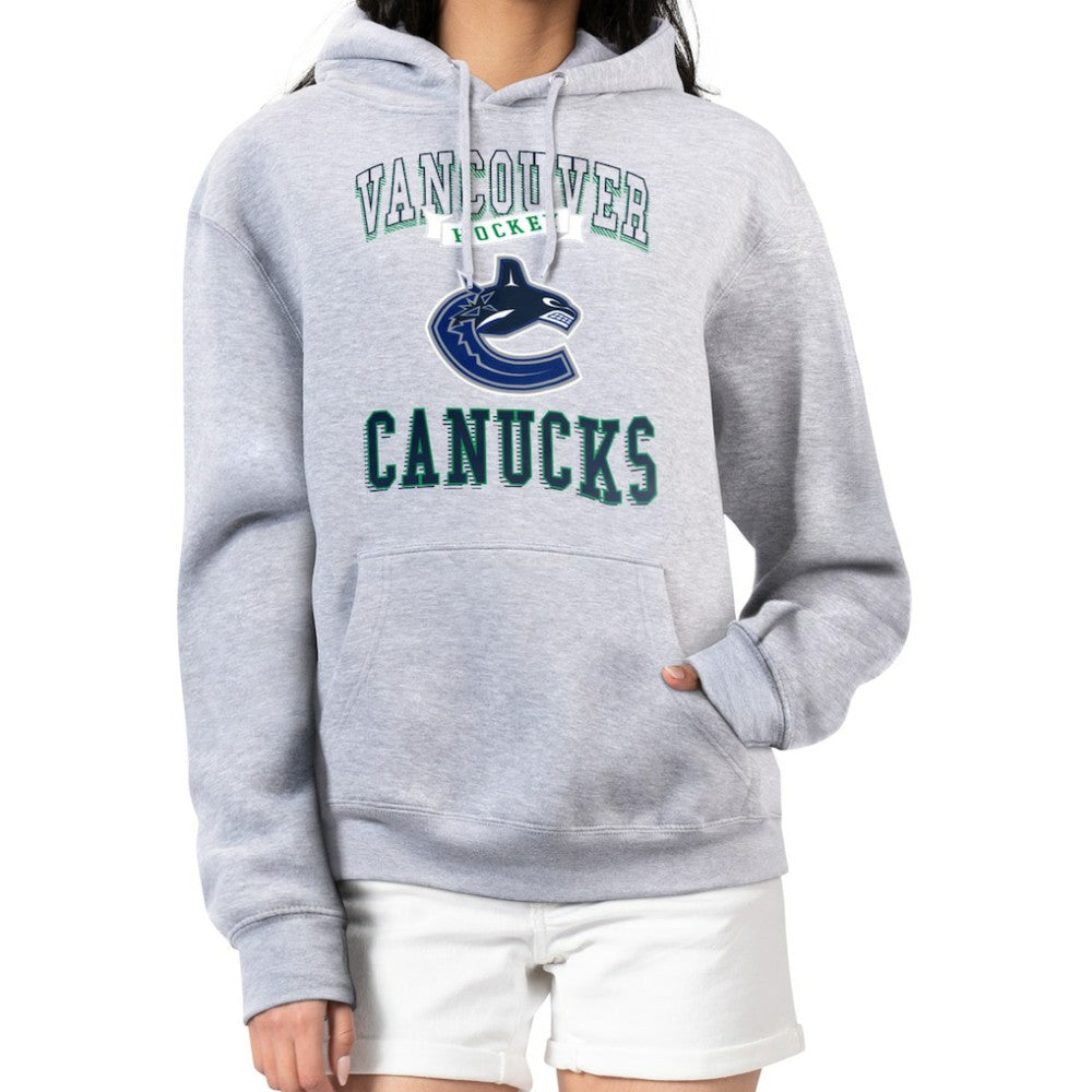 Vancouver Canucks G-III 4Her by Carl Banks Women's Team Logo Tri-Blend Fleece Pullover Hoodie - Heather Gray | NHL online