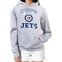 Winnipeg Jets G-III 4Her by Carl Banks Women's Team Logo Tri-Blend Fleece Pullover Hoodie - Heather Gray | NHL online