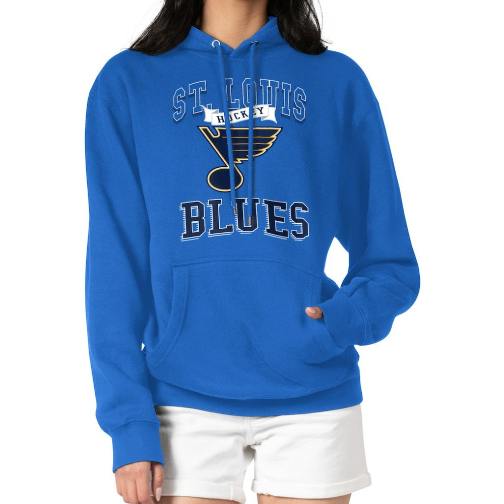 St. Louis Blues G-III 4Her by Carl Banks Women's Team Logo Tri-Blend Fleece Pullover Hoodie - Blue | NHL near me