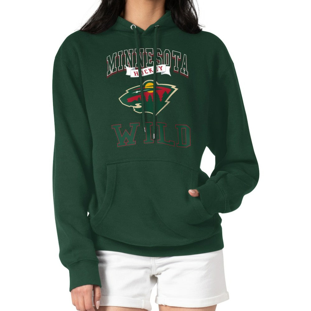 Minnesota Wild G-III 4Her by Carl Banks Women's Team Logo Tri-Blend Fleece Pullover Hoodie - Olive | NHL online