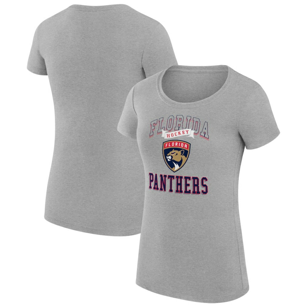 Florida Panthers G-III 4Her by Carl Banks Women's Super-Slim Fit Lightweight Team Logo Graphic T-Shirt - Heather Gray | NHL Clearance