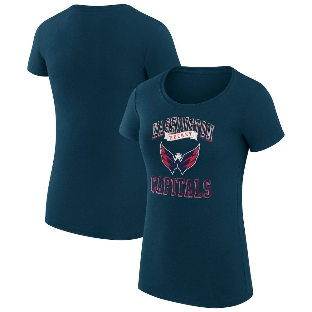 Washington Capitals G-III 4Her by Carl Banks Women's Super-Slim Fit Lightweight Team Logo Graphic T-Shirt - Navy | NHL on sale