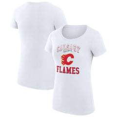Calgary Flames G-III 4Her by Carl Banks Women's Super-Slim Fit Lightweight Team Logo Graphic T-Shirt - White | NHL near me