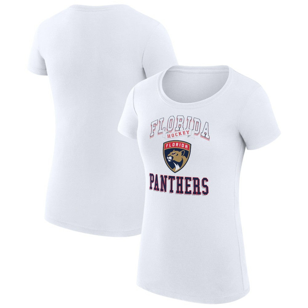 Florida Panthers G-III 4Her by Carl Banks Women's Super-Slim Fit Lightweight Team Logo Graphic T-Shirt - White | NHL Lifestyle