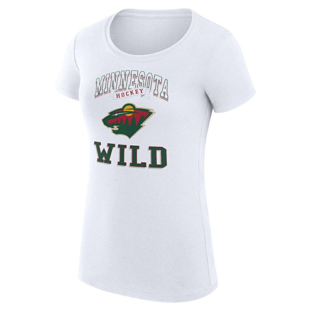 Minnesota Wild G-III 4Her by Carl Banks Women's Super-Slim Fit Lightweight Team Logo Graphic T-Shirt - White | NHL near me