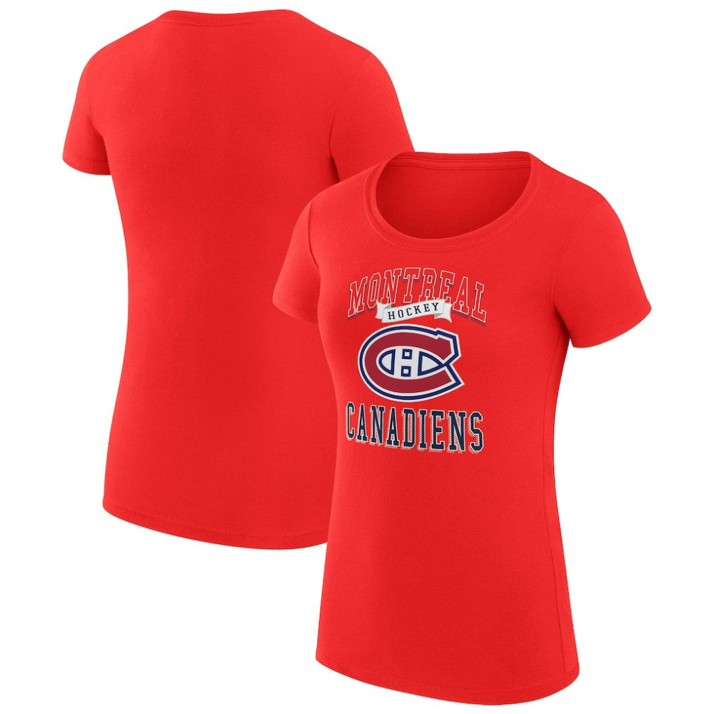 Montreal Canadiens G-III 4Her by Carl Banks Women's Super-Slim Fit Lightweight Team Logo Graphic T-Shirt - Red | NHL on sale