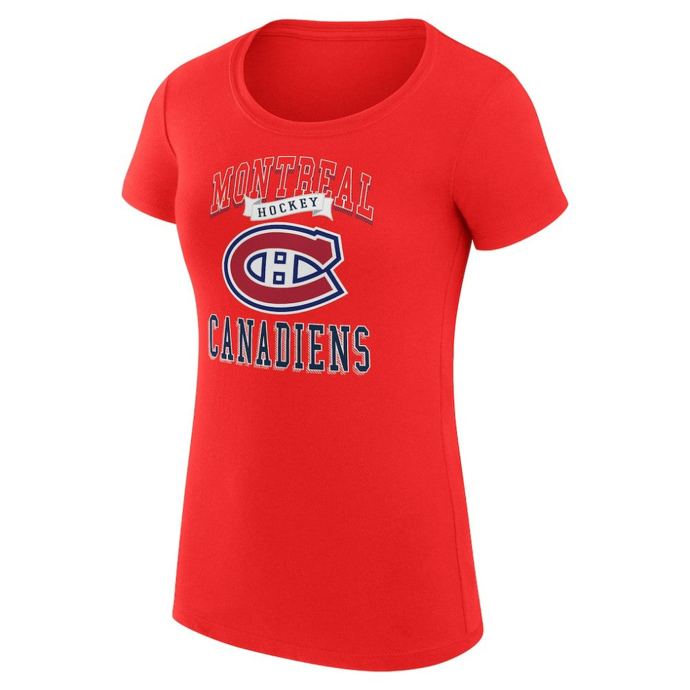 Montreal Canadiens G-III 4Her by Carl Banks Women's Super-Slim Fit Lightweight Team Logo Graphic T-Shirt - Red | NHL on sale