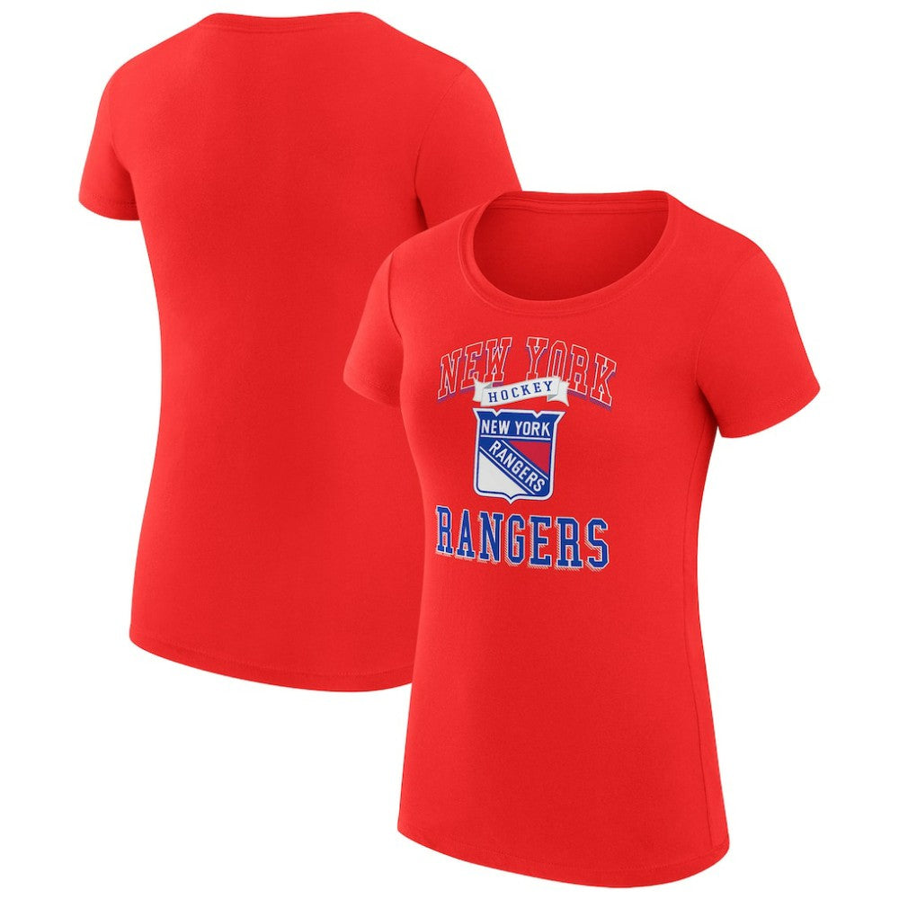 New York Rangers G-III 4Her by Carl Banks Women's Super-Slim Fit Lightweight Team Logo Graphic T-Shirt - Red | NHL near me