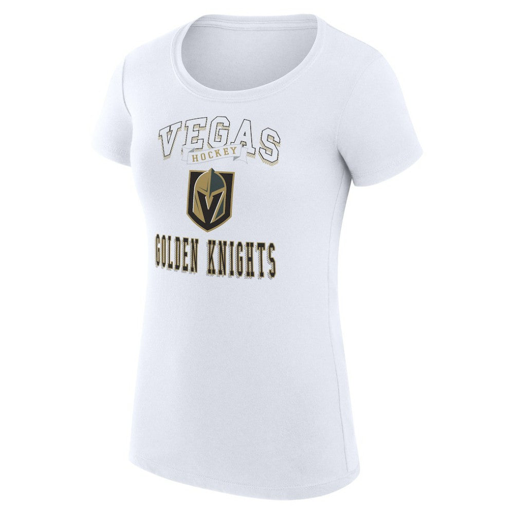Vegas Golden Knights G-III 4Her by Carl Banks Women's Super-Slim Fit Lightweight Team Logo Graphic T-Shirt - White | NHL Lifestyle