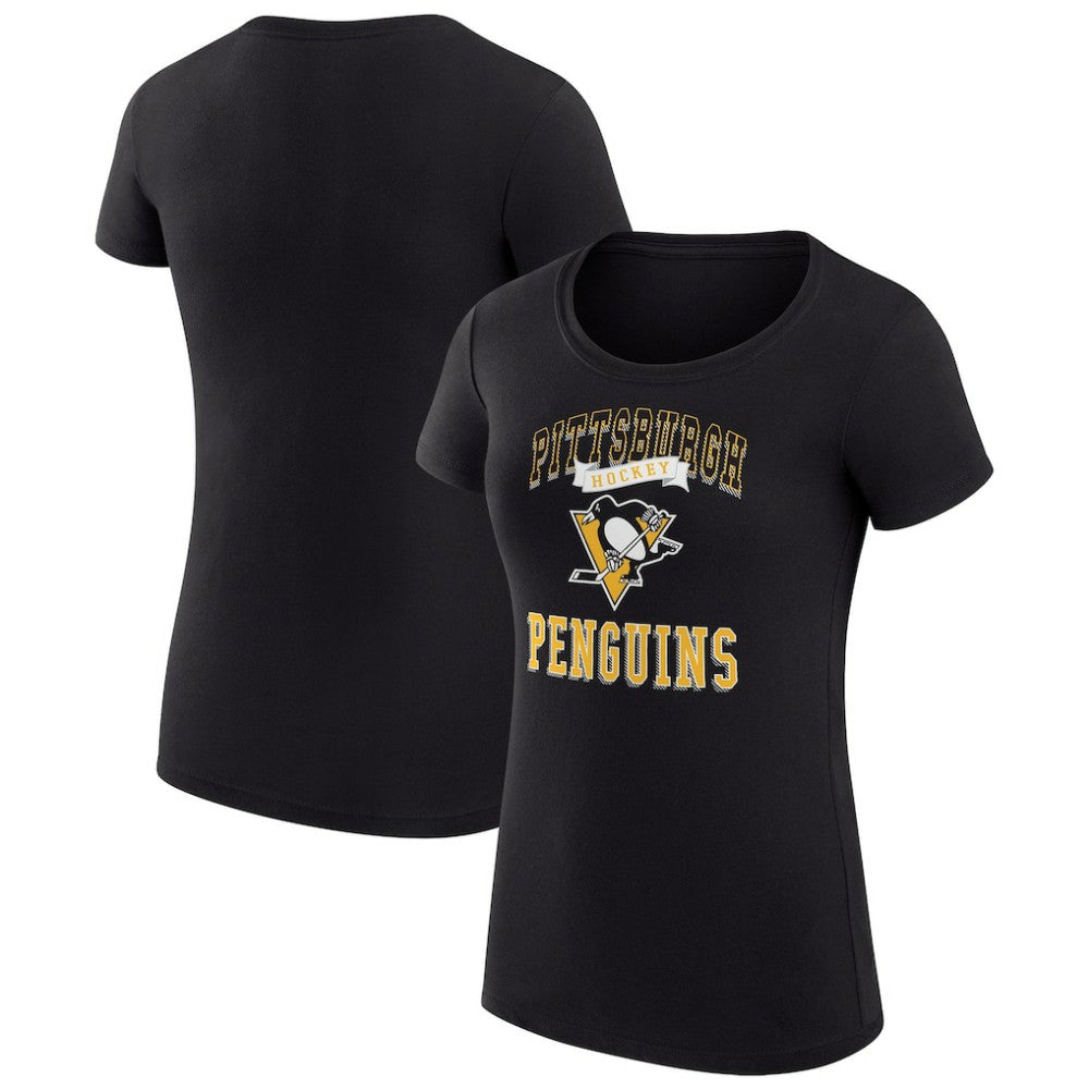 Pittsburgh Penguins G-III 4Her by Carl Banks Women's Super-Slim Fit Lightweight Team Logo Graphic T-Shirt - Black | NHL online
