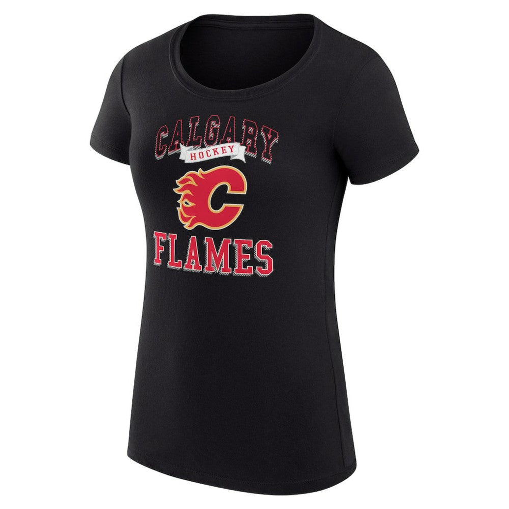 Calgary Flames G-III 4Her by Carl Banks Women's Super-Slim Fit Lightweight Team Logo Graphic T-Shirt - Black | NHL on sale