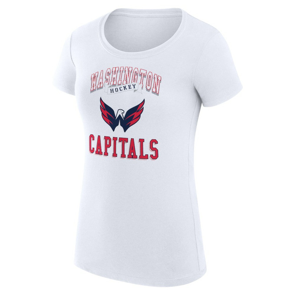 Washington Capitals G-III 4Her by Carl Banks Women's Super-Slim Fit Lightweight Team Logo Graphic T-Shirt - White | NHL Lifestyle