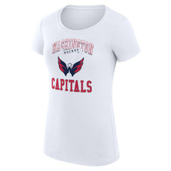 Washington Capitals G-III 4Her by Carl Banks Women's Super-Slim Fit Lightweight Team Logo Graphic T-Shirt - White | NHL Lifestyle