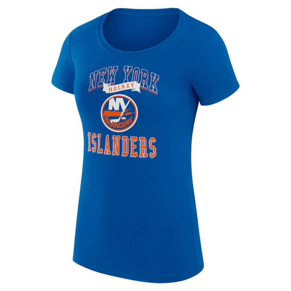 New York Islanders G-III 4Her by Carl Banks Women's Super-Slim Fit Lightweight Team Logo Graphic T-Shirt - Royal | NHL Lifestyle