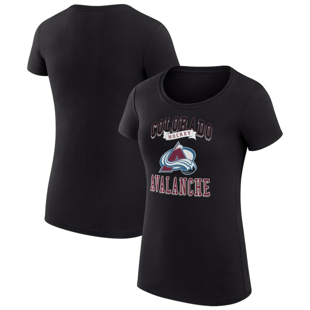 Colorado Avalanche G-III 4Her by Carl Banks Women's Super-Slim Fit Lightweight Team Logo Graphic T-Shirt - Black | NHL discount