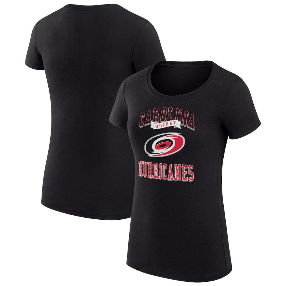 Carolina Hurricanes G-III 4Her by Carl Banks Women's Super-Slim Fit Lightweight Team Logo Graphic T-Shirt - Black | NHL Clearance