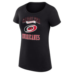 Carolina Hurricanes G-III 4Her by Carl Banks Women's Super-Slim Fit Lightweight Team Logo Graphic T-Shirt - Black | NHL Clearance