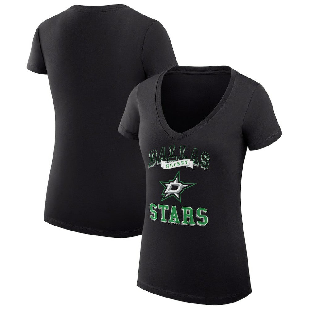 Dallas Stars G-III 4Her by Carl Banks Women's Super-Slim Fit Lightweight Team Logo Graphic V-Neck T-Shirt - Black | NHL discount