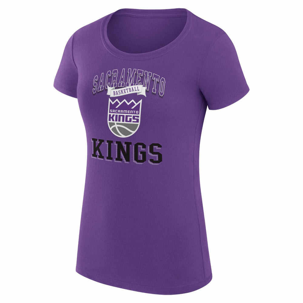 Sacramento Kings G-III 4Her by Carl Banks Women's Super-Slim Fit Lightweight Team Logo T-Shirt Purple