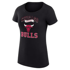 Chicago Bulls G-III 4Her by Carl Banks Women's Super-Slim Fit Lightweight Team Logo T-Shirt Black