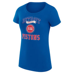 Detroit Pistons G-III 4Her by Carl Banks Women's Super-Slim Fit Lightweight Team Logo T-Shirt Blue