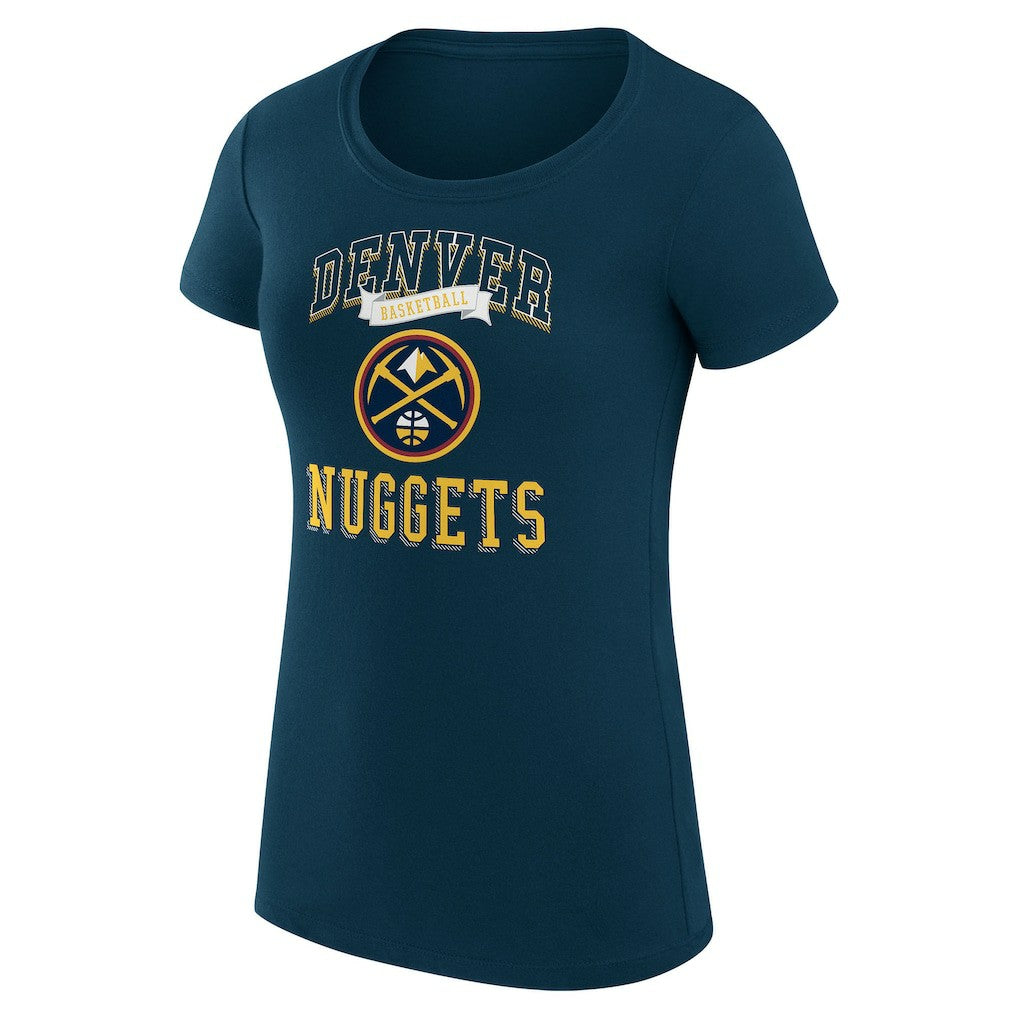 Denver Nuggets G-III 4Her by Carl Banks Women's Super-Slim Fit Lightweight Team Logo T-Shirt Navy