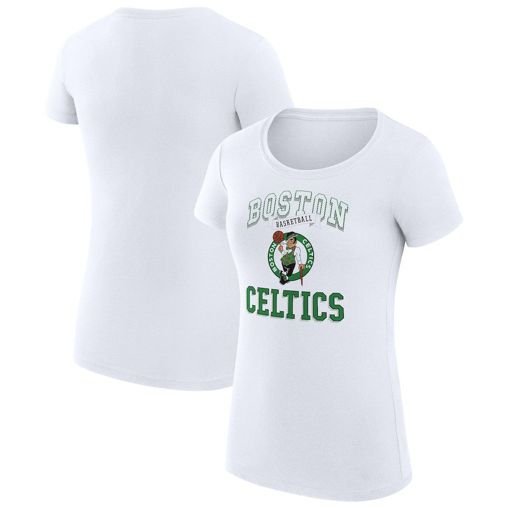 Boston Celtics G-III 4Her by Carl Banks Women's Super-Slim Fit Lightweight Team Logo T-Shirt White
