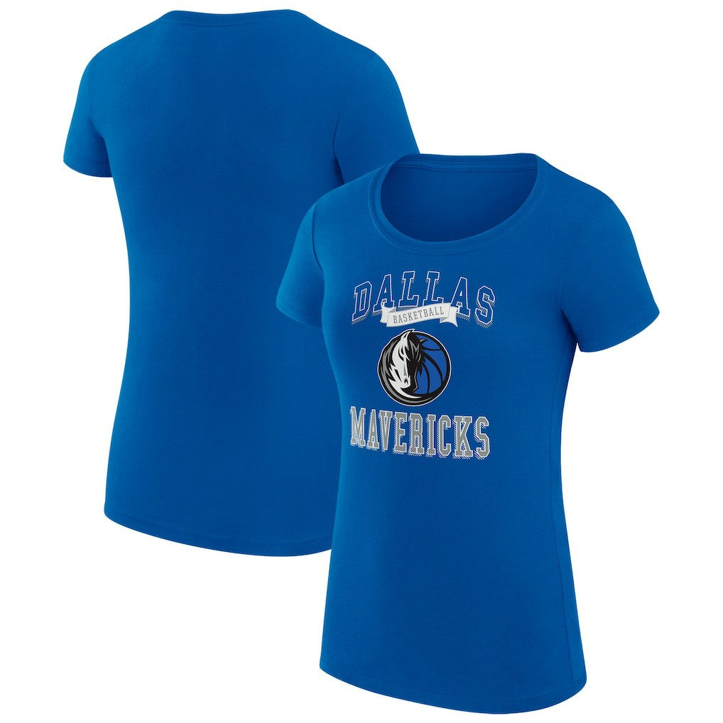 Dallas Mavericks G-III 4Her by Carl Banks Women's Super-Slim Fit Lightweight Team Logo T-Shirt Blue