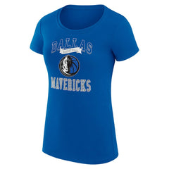 Dallas Mavericks G-III 4Her by Carl Banks Women's Super-Slim Fit Lightweight Team Logo T-Shirt Blue