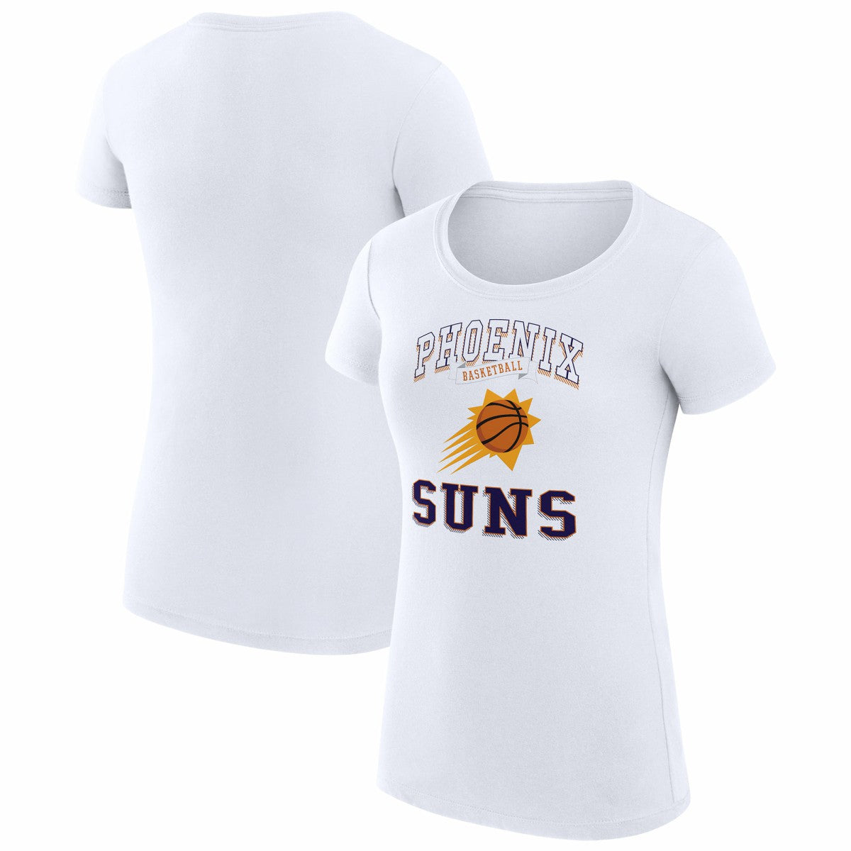 Phoenix Suns G-III 4Her by Carl Banks Women's Super-Slim Fit Lightweight Team Logo T-Shirt White
