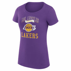 Los Angeles Lakers G-III 4Her by Carl Banks Women's Super-Slim Fit Lightweight Team Logo T-Shirt Purple
