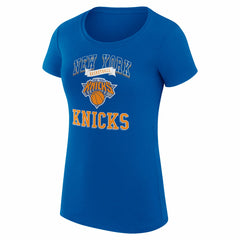 New York Knicks G-III 4Her by Carl Banks Women's Super-Slim Fit Lightweight Team Logo T-Shirt Blue