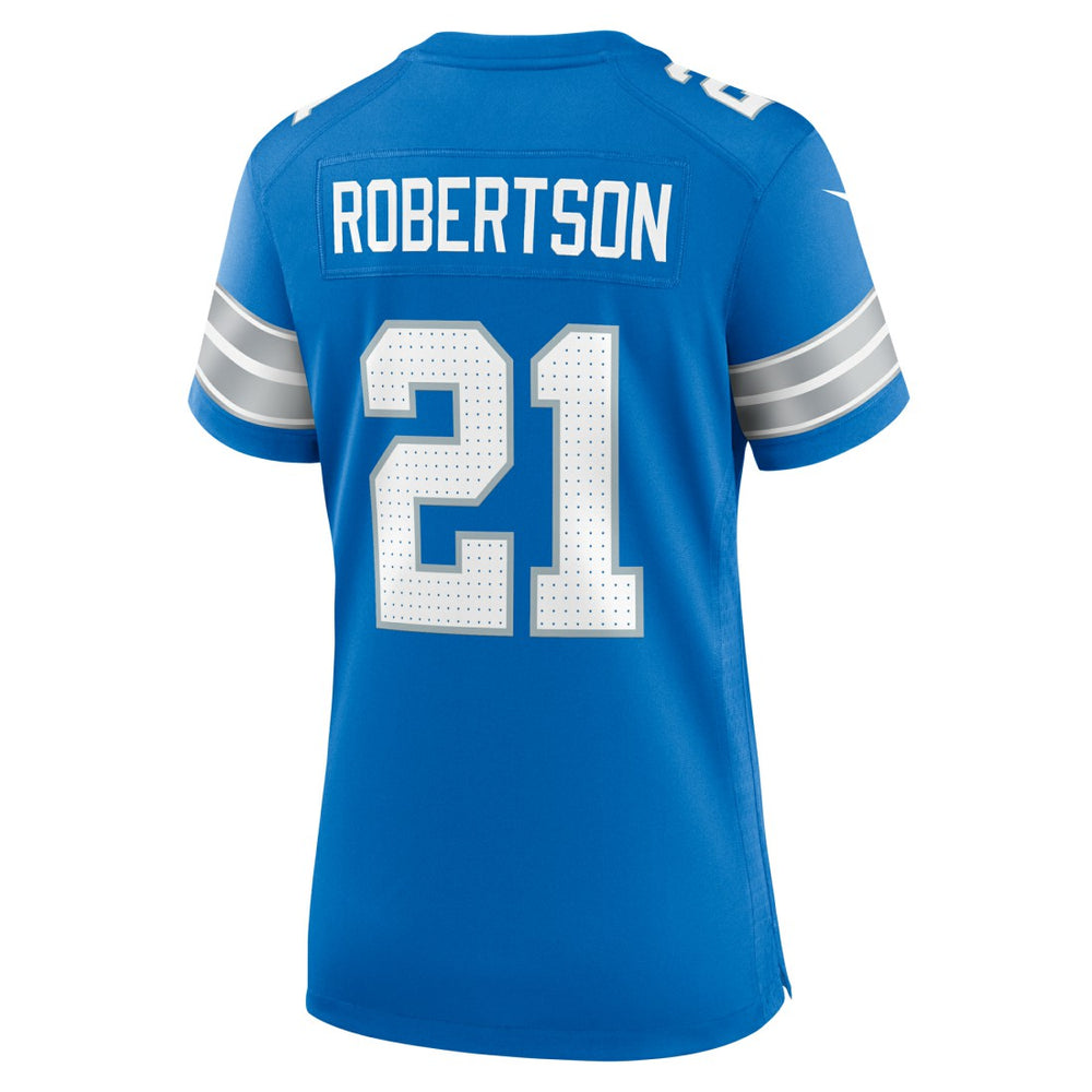 Amik Robertson Detroit Lions Women's Team Game Jersey - Blue - Nike