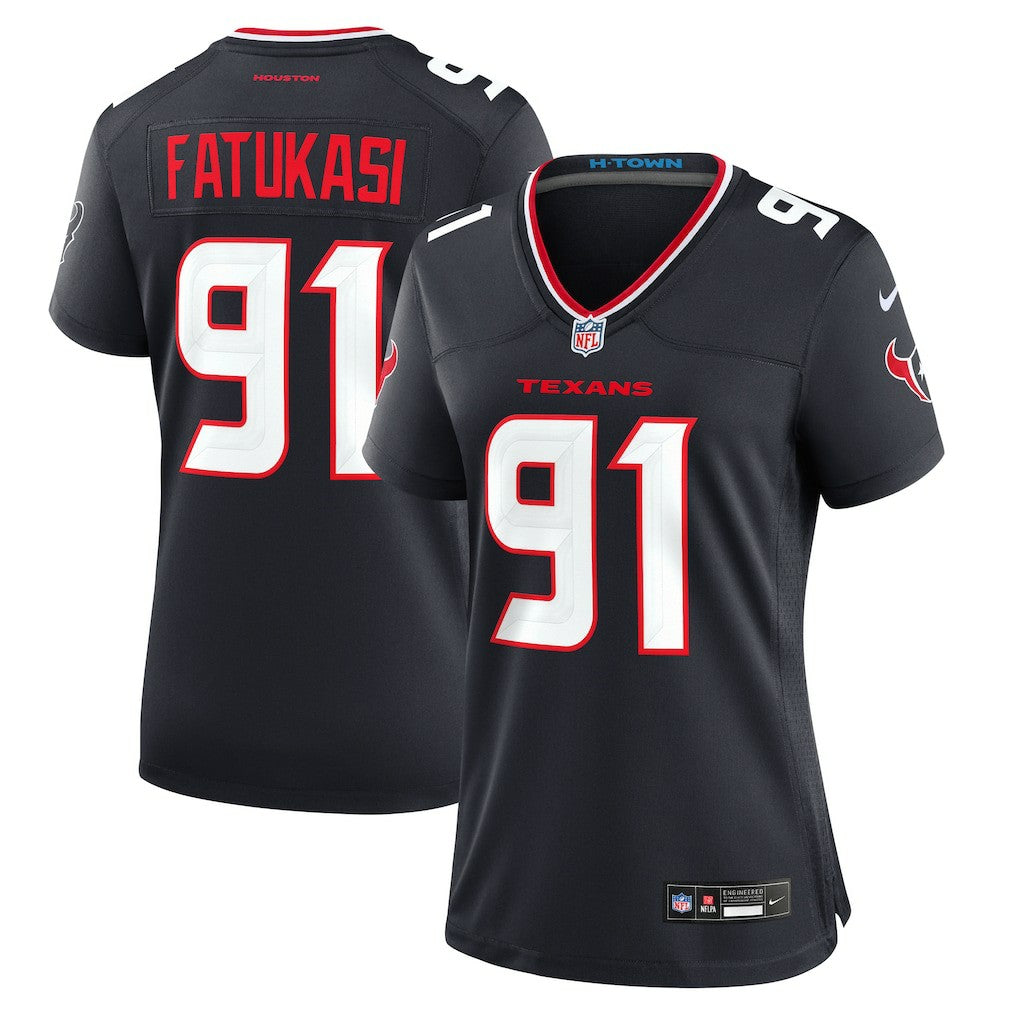 Folorunso Fatukasi Houston Texans Women's Team Game Jersey - Navy - Nike