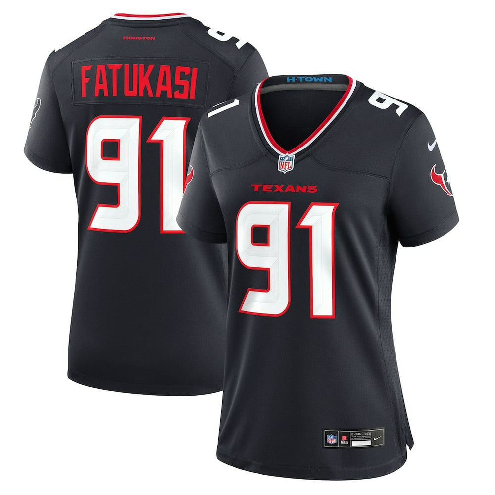 Folorunso Fatukasi Houston Texans Women's Team Game Jersey - Navy - Nike