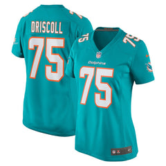 Jack Driscoll Miami Dolphins Women's Team Game Jersey - Aqua - Nike