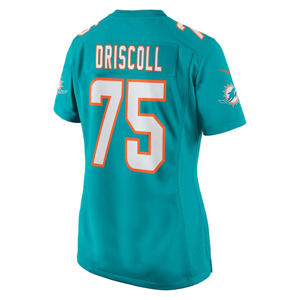 Jack Driscoll Miami Dolphins Women's Team Game Jersey - Aqua - Nike