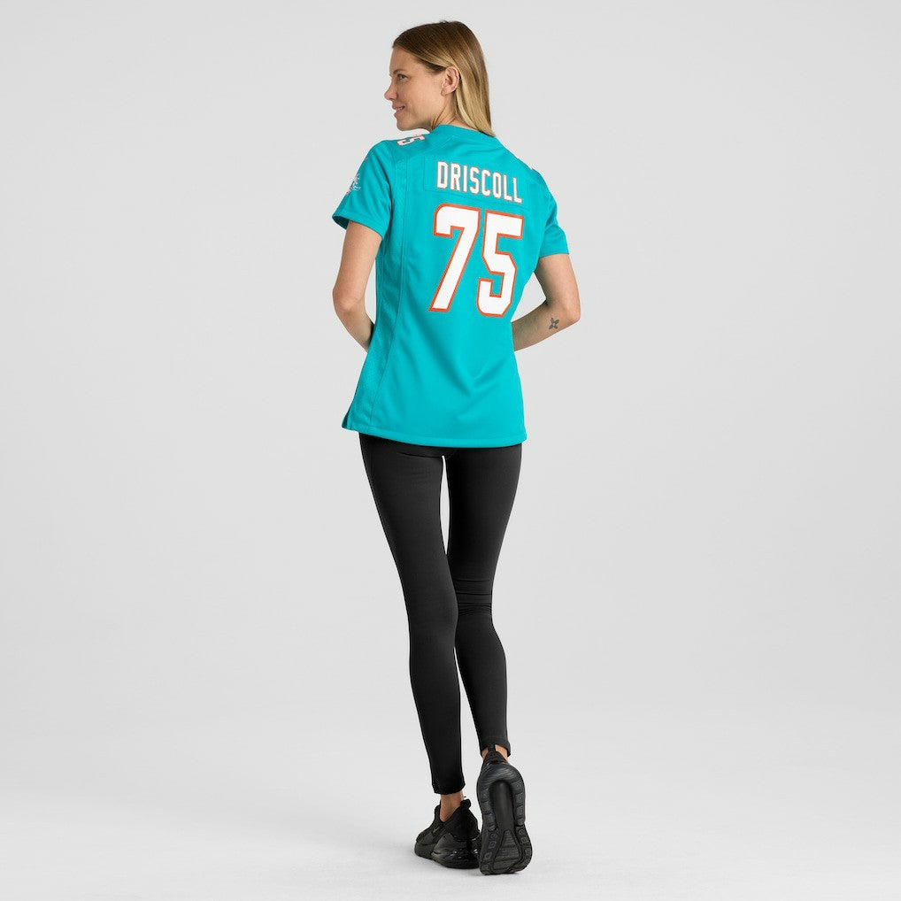 Jack Driscoll Miami Dolphins Women's Team Game Jersey - Aqua - Nike
