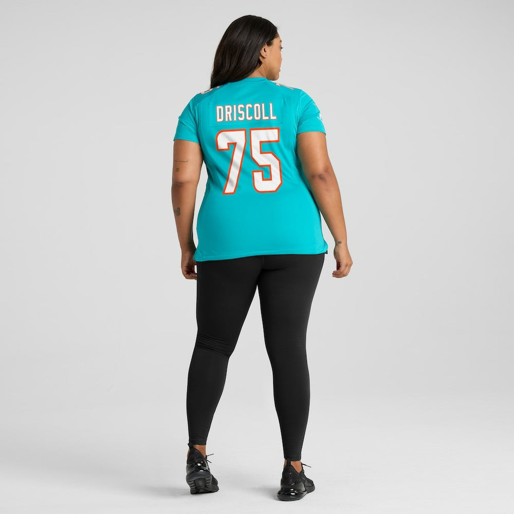 Jack Driscoll Miami Dolphins Women's Team Game Jersey - Aqua - Nike