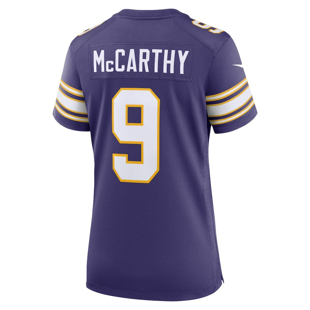 J.J. McCarthy Minnesota Vikings Women's 2nd Alternate Player Game Jersey - Purple - Nike