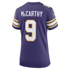 J.J. McCarthy Minnesota Vikings Women's 2nd Alternate Player Game Jersey - Purple - Nike