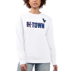 Houston Texans G-III 4Her by Carl Banks Women's H-Town Fleece Pullover Sweatshirt - White - NFL