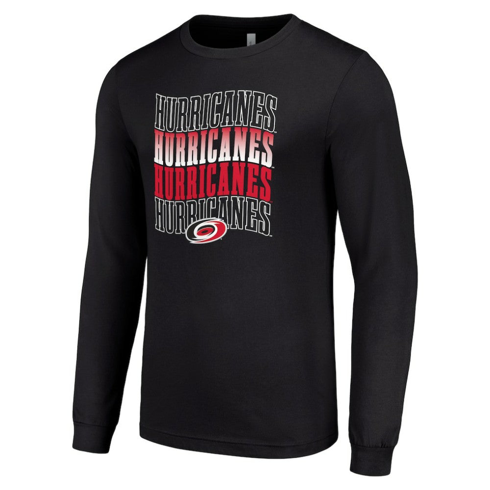 Carolina Hurricanes Starter Four Team Name Logo Long Sleeve Graphic T-Shirt - Black | NHL discount