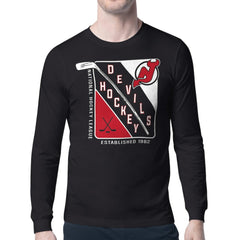 New Jersey Devils Starter Shield Long Sleeve Graphic T-Shirt - Black | NHL on sale